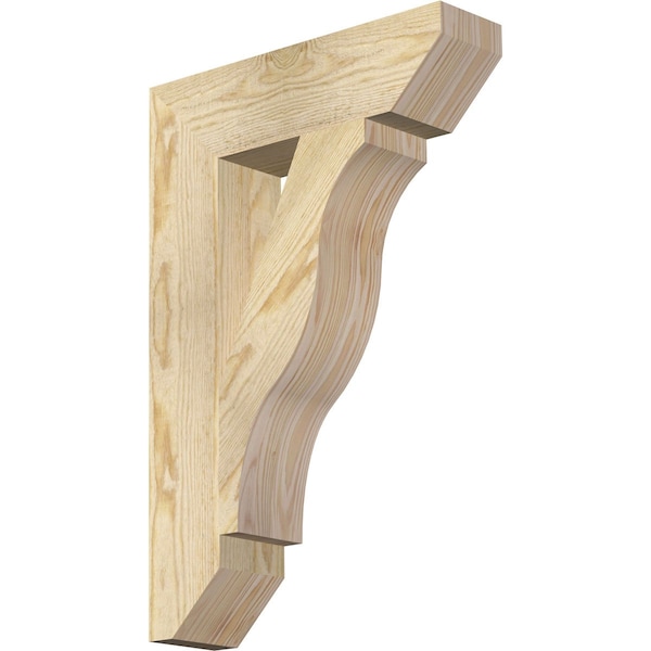 Ekena Millwork Funston Slat Rough Sawn Bracket, Douglas Fir, 4"W x 16"D x 24"H BKT04X16X24FST06RDF - main